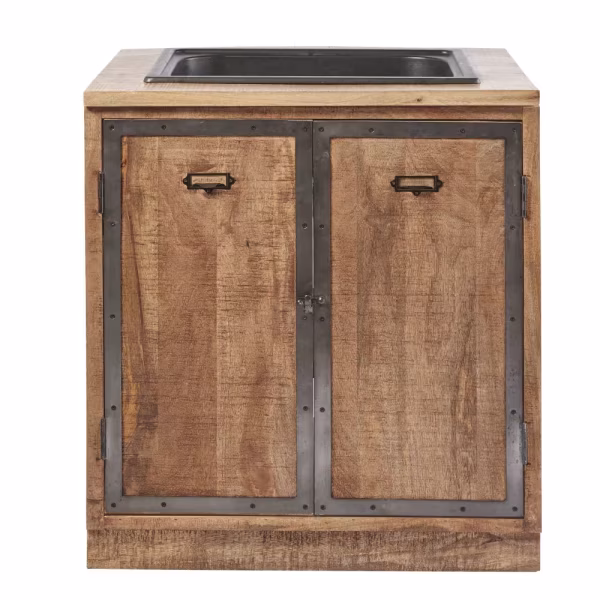 Meuble bas de cuisine avec évier 2 portes