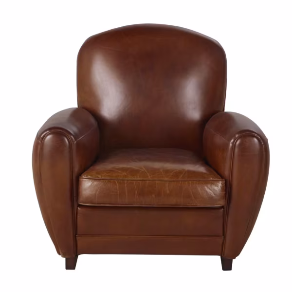 Fauteuil club vintage en cuir