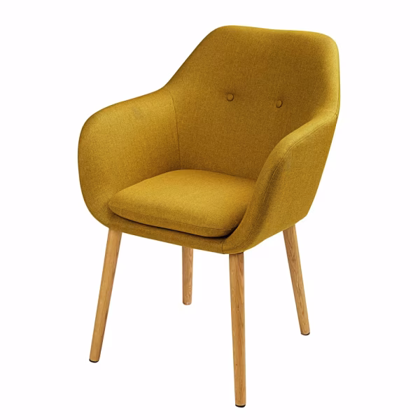 Fauteuil de table vintage jaune