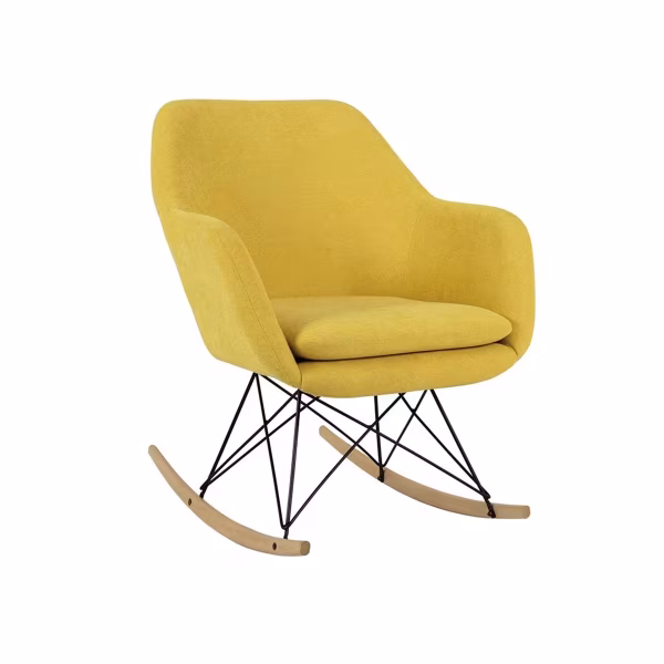 Fauteuil à bascule design jaune