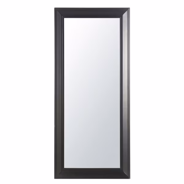 Grand miroir  à moulures en bois noir