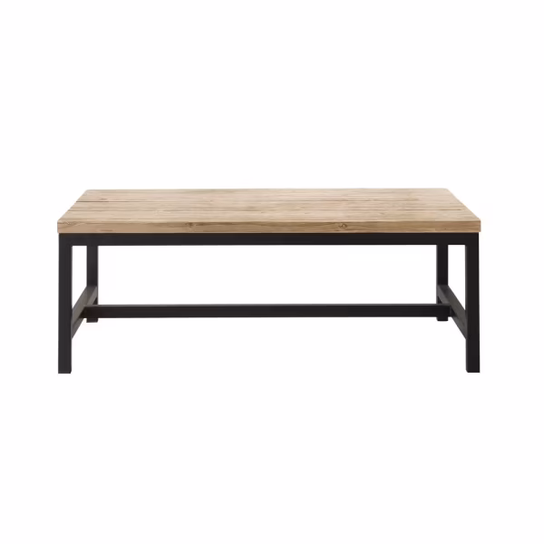 Table basse style industriel bois et métal
