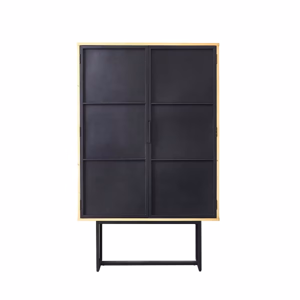 Armoire en pin massif et métal