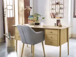 Fauteuil de table vintage gris