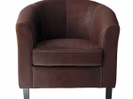 Fauteuil club classique en suédine