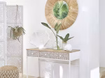 Paravent Zen 3 pans sculpté blanc
