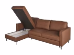 Canapé d'angle convertible 4 places cuir