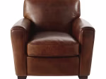 Fauteuil club vintage en cuir vieilli