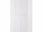 Armoire vestiaire industriel 6 portes en métal blanc