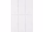 Armoire vestiaire industriel 6 portes en métal blanc