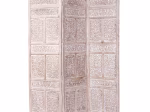 Paravent Inde 3 pans sculpté et blanchi