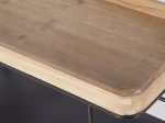 Desserte 1 étagère à roulettes bois et métal