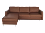 Canapé d'angle convertible 4 places cuir