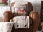 Fauteuil club vintage en suédine