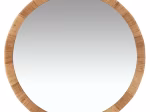 Miroir rond en bois de sapin