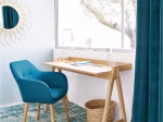Fauteuil de table vintage bleu