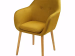 Fauteuil de table vintage jaune