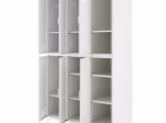 Armoire vestiaire industriel 6 portes en métal blanc