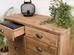 Commode 2 tiroirs 2 portes avec faux tiroirs en pin