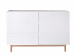 Commode 6 tiroirs blanche