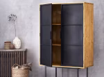 Armoire en pin massif et métal
