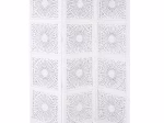 Paravent Zen 3 pans sculpté blanc
