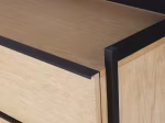 Commode haute 3 tiroirs bois et métal