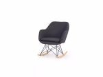 Fauteuil à bascule design gris foncé