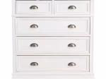 Commode haute 6 tiroirs crème