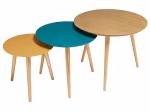 Tables gigognes style vintage bois