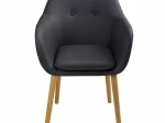 Fauteuil de table vintage noir
