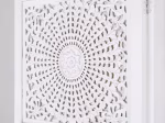 Paravent Zen 3 pans sculpté blanc